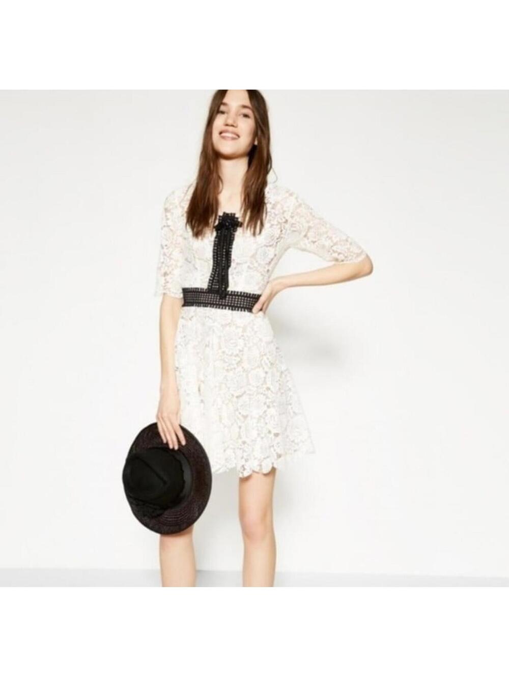 The Kooples Ecru Lace Midi Dress (2)
